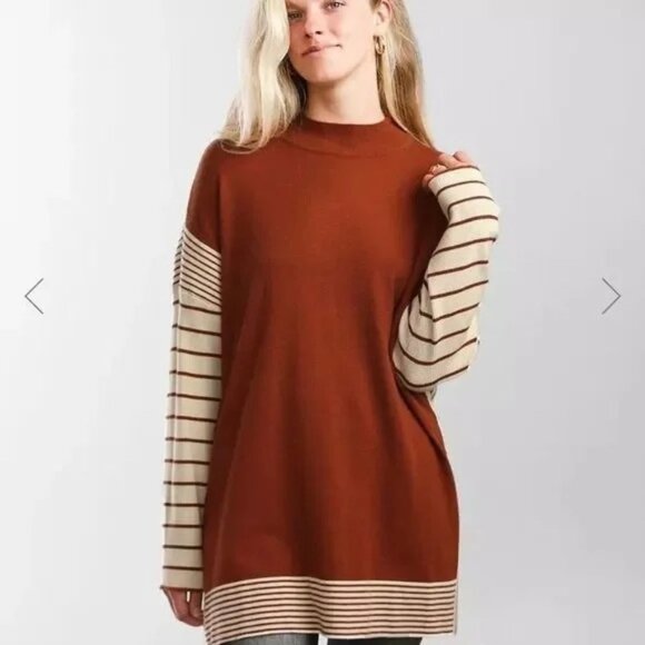 Daytrip Mock Neck Tunic Sweater Size XS - Picture 1 of 7